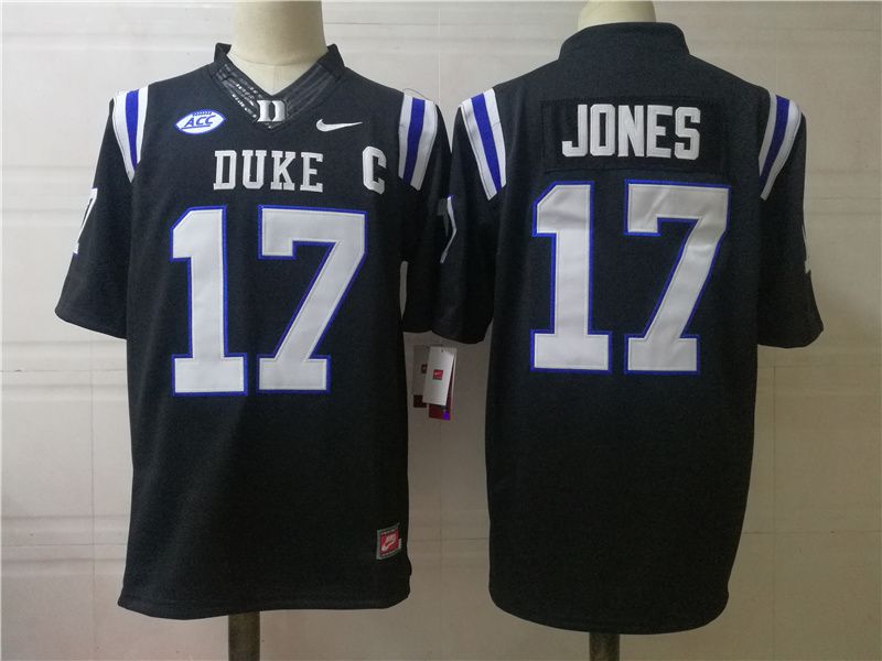 Men Duke Blue Devils #17 Jones Black Nike 2025 NCAA Jersey